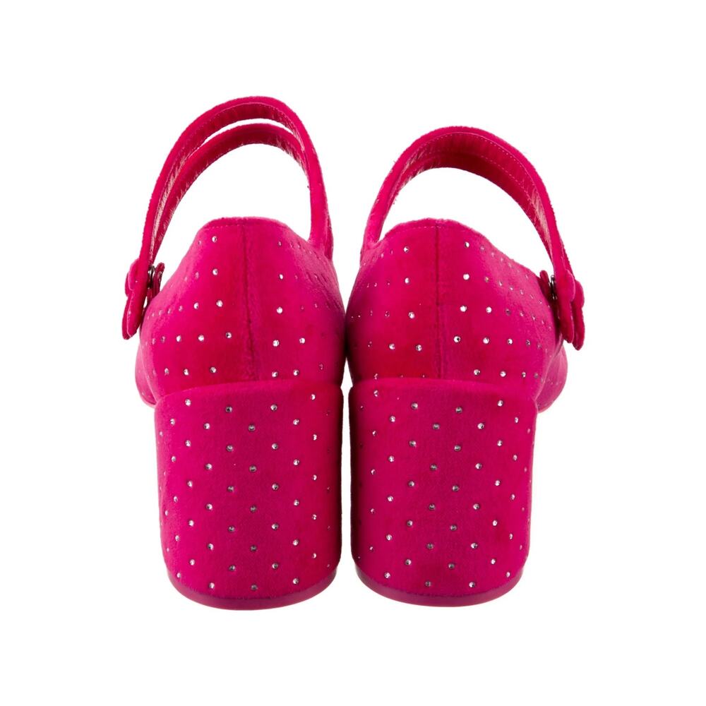 New Christian Louboutin Miss Mary Jane Shoes Heels Rhinestones Studs Sz 41 US 11 - Picture 5 of 10